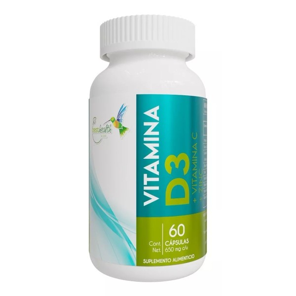 Best Health Vitamina D3 + Vitamina C + Zinc 60 Cápsulas Best Health