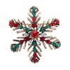 Christmas Winter Snowflake Brooch,Xmas Snowflake Brooch Pin Crystal Elegant Decorative