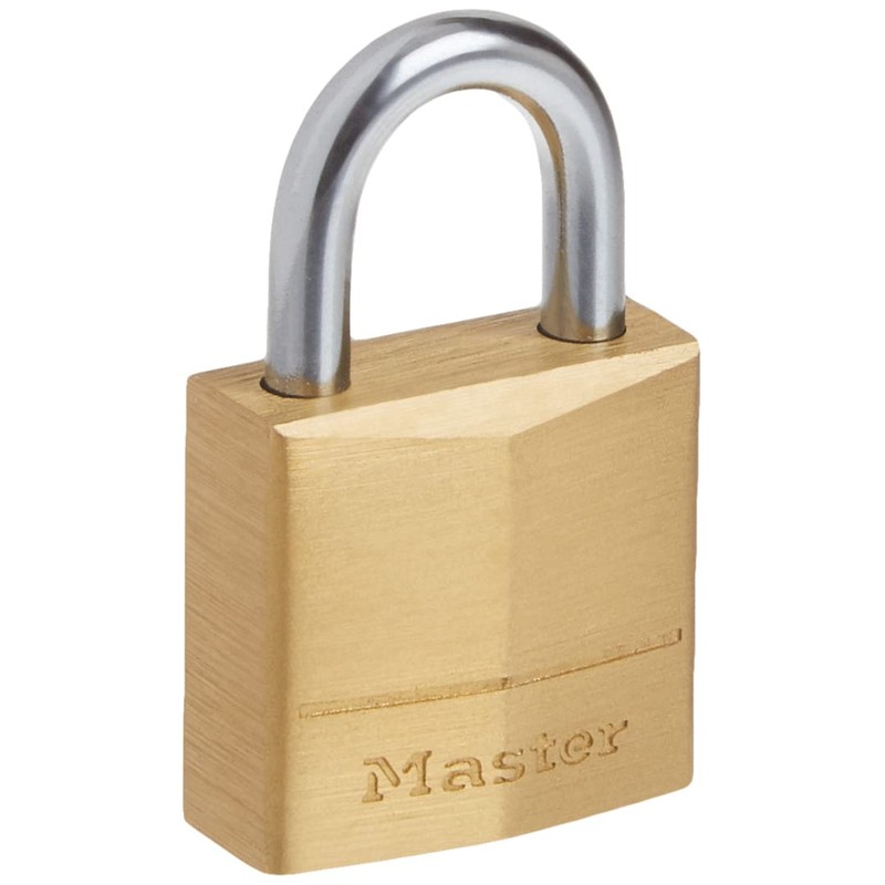 Master Lock Padlock, Solid Brass Lock, 3/4 in. Wide, 120Q