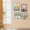 4 Pcs Special Shape Rhinestone Diamond Art Painting Kits, Animals