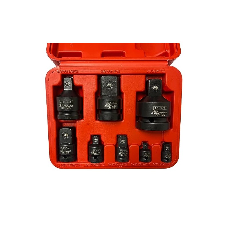 ATE Pro. USA - 8pc Impact Socket Adapter Reducer Set,