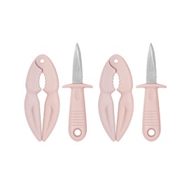 Crab Crackers and Tools Set - Crab Leg Cracker Tool & Knife for Oysters - Seafood Cracker Tools - Nuts, Crabs Claw, Lobster Crackers, 2 Pcs