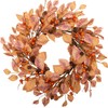VGIA 18 Inch Fall Leaves Wreath Fall Wreath Autumn Wreath for Front Door with Fall Leaves Artificial Autumn Harvest Wreath with Cape Gooseberries and Berries Fall Decorations for Home Decor