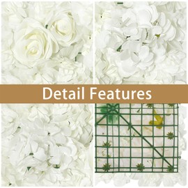Artificial Silk Flower Wall Panel Decorative Floral Background Silk Rose Mat for Wedding Party Backdrop Wall Decor Shop Photo Backdrop Floral Wall Arrangement 12 Pcs 15 * 15in