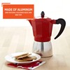 IMUSA USA Red Aluminum Stovetop 6-cup Classic Italian and Cuban