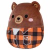 Squishmallows Omar The Bear - Camisa a cuadros de 7.5