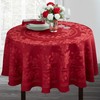 Holiday Elegance Engineered Jacquard Christmas Tablecloth (RED, 60" X 120"