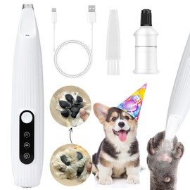 Upgraded Dog Paw Trimmer with LED Light,Pet Hair Trimmer,pet paw Trimmer,Smart Display,Rechargeable Pet Clippers for Small Dogs Cats Trimming Paws, Eyes, Ears, Face, and Rump