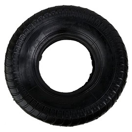 Kolor Wheelbarrow Tyre 4.80/4.00-8 4 Fabric Layers, Black, Rubber, Tubeless, 210 kg Load Capacity, 4.8 Inch Diameter