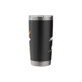 Yeti skating Snowman Creature Footprints Stainless Steel Insulated Tumbler