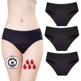 Calzón Menstrual Flujo abundante 30ML Mujer Calzones menstruales calzon para menstruación Braga Menstruales (M)