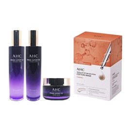 AHC Prime Expert NEW EX Basic Set Skin + Lotion + Cream + Mask Pack 25 sheets / AHC 프라임 엑스퍼트 NEW EX 기초 세트 스킨+로션+크림+마스크팩 25매