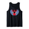 444 Angel Number Spiritual Heart and Wings Tank Top