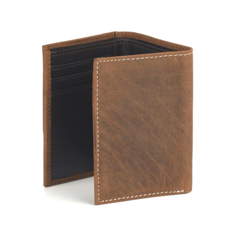 ARIAT Trifold Brindle Calf Hair Wallet, Brown