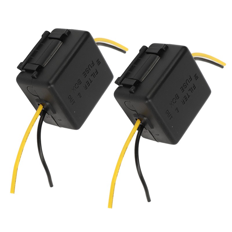 2Pcs Car Power Filter 12V Interference Proof Noises Reduction Reliable