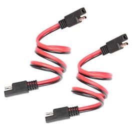 YUNPICAR 14 Gauge 2 Pin Quick Disconnect Audiopipe Polarized Wire Harness, SAE to SAE Quick Disconnect Wire Harness SAE Connector Solar Panel Extension Cable for Motor Automotive RV Battery 2Pcs