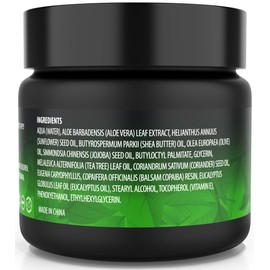 Viking Revolution Tea Tree Oil Cream - Super Balm Athletes Foot Cream - for Eczema, Jock Itch, Ringworm, Nail Treatment - Soothing Skin Moisturizer for Itchy, Scaly, Cracked Skin, 2 Ounce (Pack of 1)