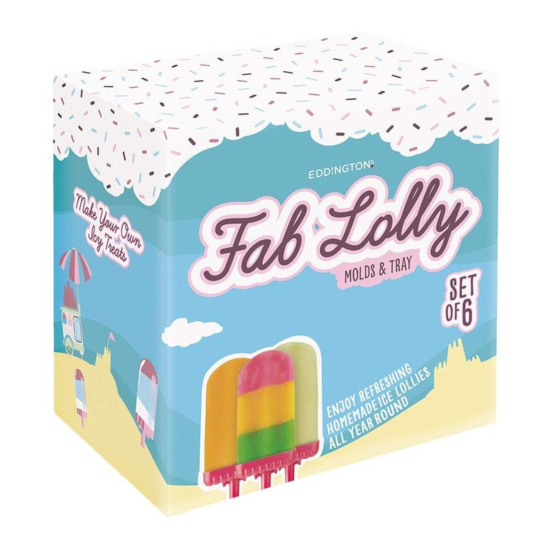 Eddingtons 732003 Fab Lolly Mould, Set of 6, BPA Free,