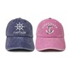 ZKFE Captain First Mate Matching Hats for Men Women, Navy