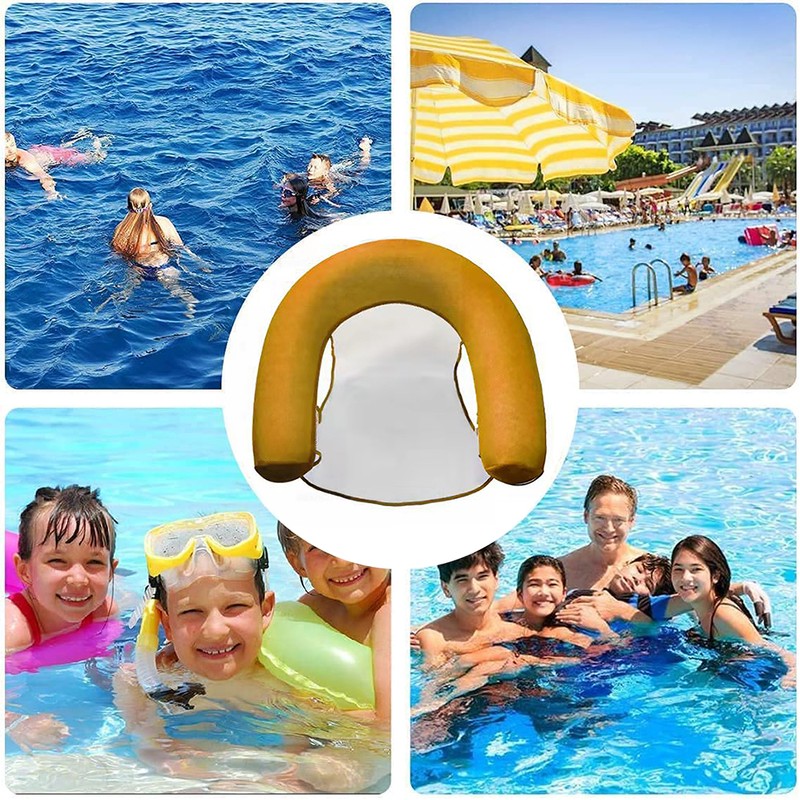 U Seat Inflatable Pool Lounger with Comfortable Sling Seat Folding
