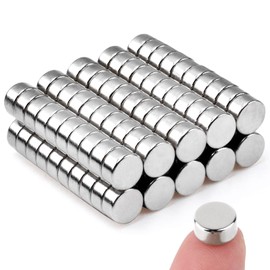 Pack of 100 Strong Neodymium Magnets Extra Strong Fridge Magnets 6 x 3 mm Round Magnets for Small Magnets Strong Hold for Whiteboard Magnets, Education, Research