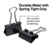 Staples Medium Binder Clips, 0.63" Capacity, Black, 144 Clips/Pack (ST32003)