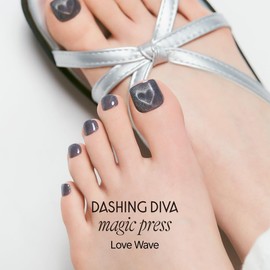DASHING DIVA Magic Press Love Wave 24 Tips Pedicure Nail Tip Magic Press Love Wave 24 Tips Pedi