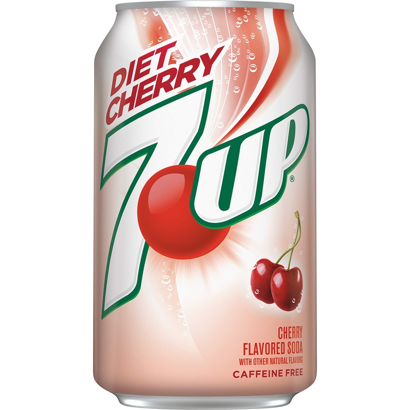7UP Diet Cherry Flavored Lemon Lime Soda, 12 Fl Oz