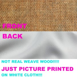 Shrahala Wood Bamboo Rustic Tier Curtains for Kitchen Windows, Weave Wood Pattern Texture Bamboo Seamless Organic Tier Curtains for Window Curtain, Café, Laundry, Bedroom 26X24 inch