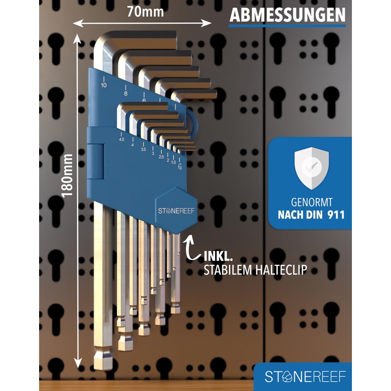 STONE REEF Allen Key Set 13 Pieces [incl. Ball Head]