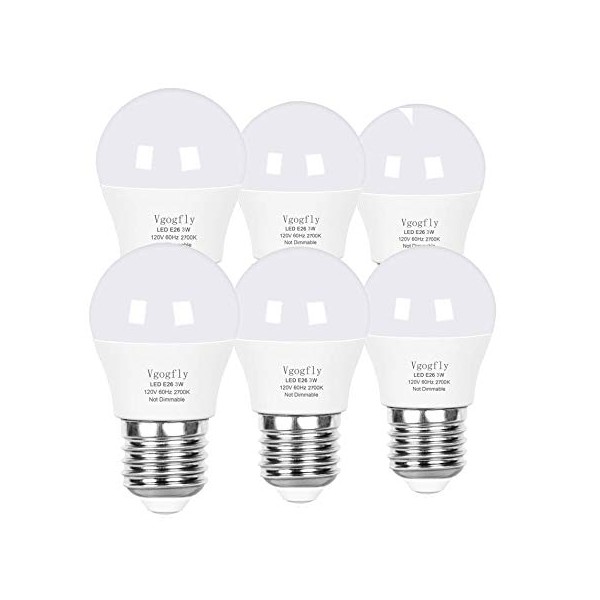 Vgogfly Vgogfly 3W LED Bulb Equivalent 25 Watt Light BulbsA15
