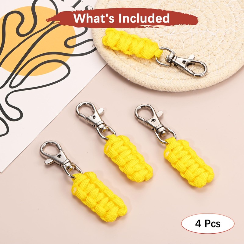 TIXIPEM Paracord Zipper Pulls [4PCS] - Paracord Lanyard Keychain Use