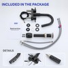 Kablle Bathroom Sink Faucet with Pull Down Sprayer 3 Holes,