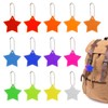 AWAVM 13 Pieces Star PVC Reflective Pendant, Star Reflective Key