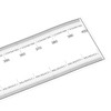 PATIKIL Film Flexible Ruler 40cm 0.1mm Scale with R Angle