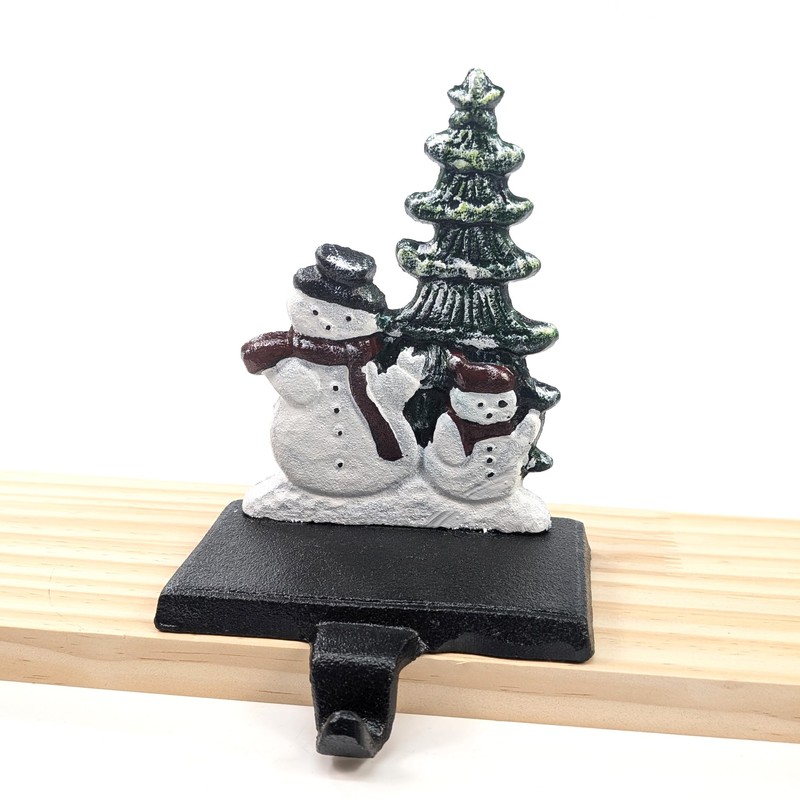 Black Ginger Cast Iron Christmas Stocking Holder and Hook, 4