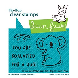 Lawn Fawn LF2564 I Love You(Calyptus) Flip-Flop 2X3 Clear Stamp Set