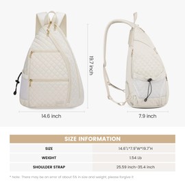 Sucipi Women's Pickleball Backpack - Quilted Crossbody Sling Bag for Tennis & Pickleball Paddle