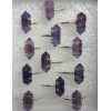 Natures Creations Stackable Amethyst crystal point sterling silver ring size
