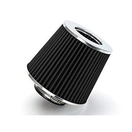 RSG 2.5" 2.75" 3" 3.25" 3" 63mm 70mm 76mm 83mm 89mm Cone Round Universal Dry Type Filter for Short Ram Cold Air Intake Kit Replacement For Car/SUV (Black, 3.25)