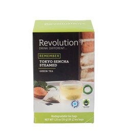REVOLUTION TEA® Sencha Green Tea [THE ORIGINAL] – Tokyo Sencha Steamed – Premium Full Leaf Tea – Biodegradable Infuser Tea Bags – Green Tea – 20 Bags