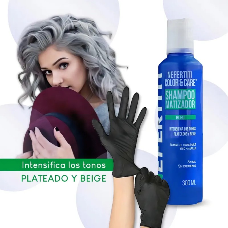 Shampoo Matizador Bleu Azul Neutraliza Amarillos Y Naranjas