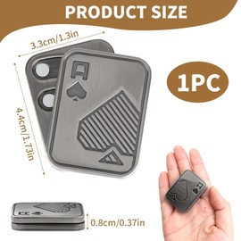 Metal Poker Fidget Slider for Adults Portable Stress Relief Toy Magnetic Haptic Auditory Blocks One Hand Anxiety Reliever EDC Autism ADHD Sensory Toy Gifts for Boyfriend Dad Grandpa or Teenage