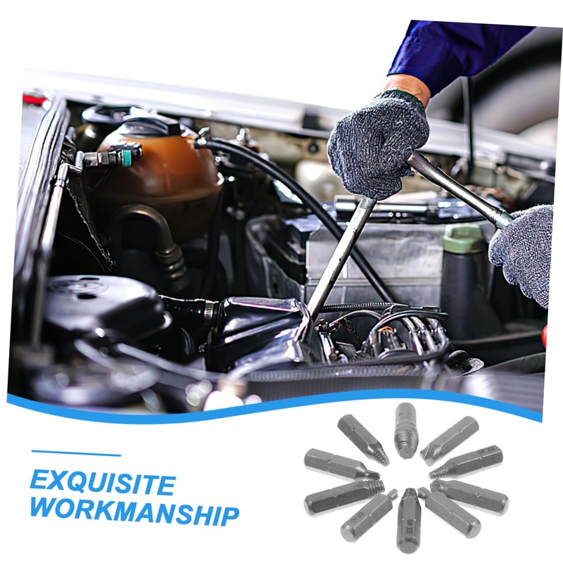 TEHAUX High Speed Screw Extractor Set Durable Stripped Screw Remover