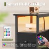 Yoobure Narrow Dresser for Bedroom, LED Slim Dresser with Charging