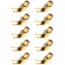 CESS Right Angle Spade Fork - 4mm Banana Plug Socket - Spade Fork Connector for Speaker & Amp (10 Pack)