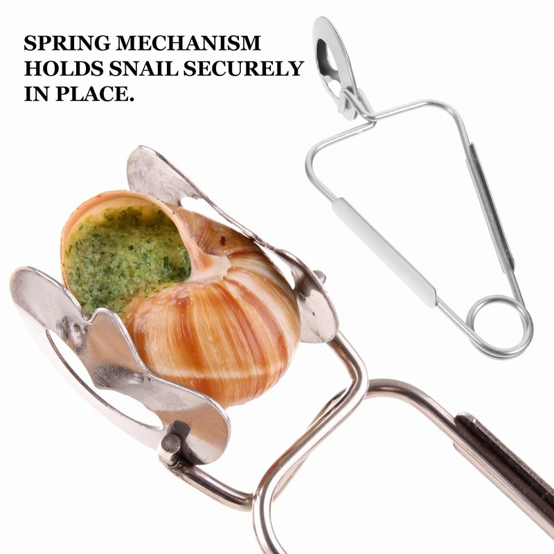 DOITOOL 2 x Stainless Steel Snail Tongs