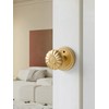 SORWDUERM Gold Door Knobs Privacy Door Knob Satin Brass Door