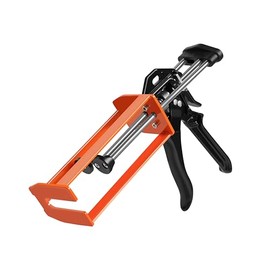 Epoxy Gun Dual Component 200ml – Manual 1:1 & 2:1 Ratio Adhesive Applicator for Epoxy, Urethane, Acrylic,High-Thrust 2-Part Adhesive Gun for Panel Bonding, Structural & Plastic Repair,Orange