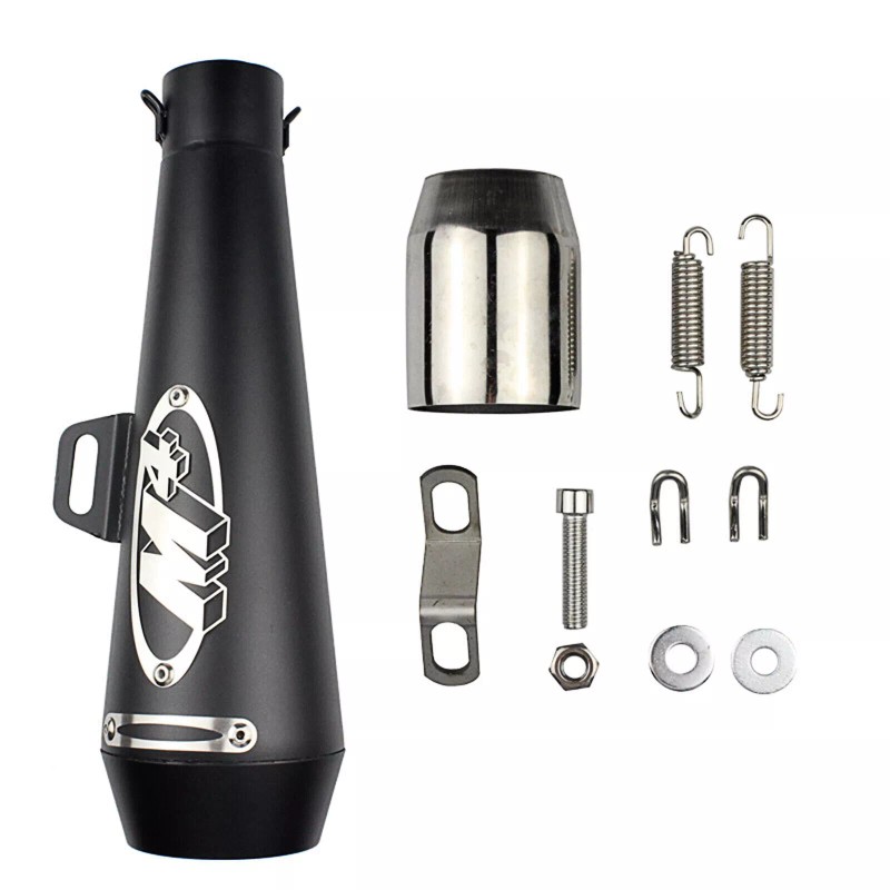 Gearzaar 38-51mm Universal Motorcycle Exhaust Muffler Pipe Slip on with